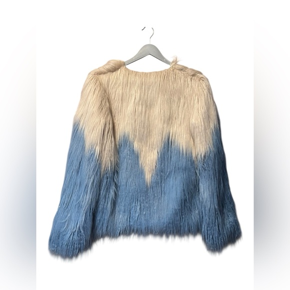 Boohoo Faux Fur Ombre Coat – Size 6 - Picture 2 of 7